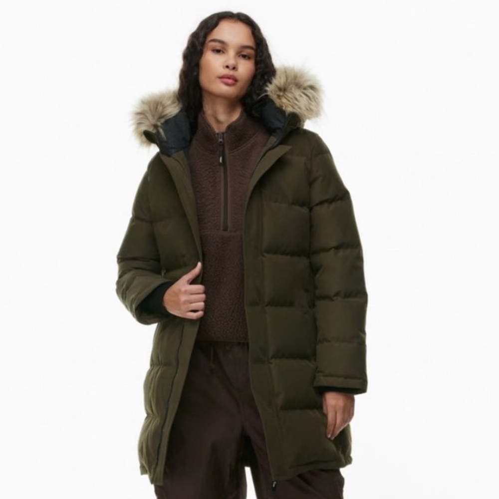 TNA Powder Parka Mid Dark Olive - Picture 2 of 9